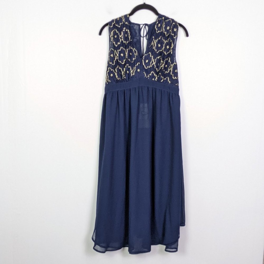 ASOS Maternity Navy Lace Embroidered Dress Size 6